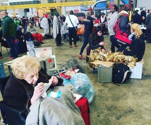 The scene at the Brussels airport in the aftermath of the recent terror bombings. Photo: Twitter.