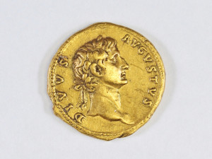 The 2,000-year-old coin discovered by Israeli hiker Lori Rimon in the Galilee. Photo: Israel Antiquities Authority.