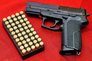 A semi-automatic pistol. Photo: Augustas Didžgalvis via Wikimedia Commons.