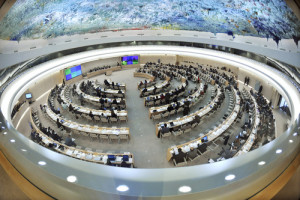 The UN Human Rights Council. Photo: UN Photo/Jean-Marc Ferré via Wikimedia Commons.