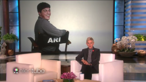 Ellen DeGeneres introducing her Jewish personal assistant Ari. Photo: Screenshot.