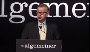 UK Justice Minister Michael Gove. Photo: Screenshot.