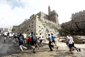 The 2012 Jerusalem Marathon. A Kenyan runner won the sixth annual marathon on Friday. Photo: Wikimedia Commons.