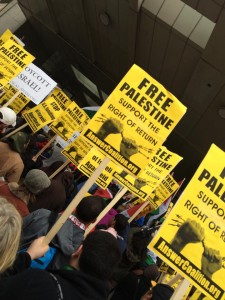 Protesters outside the AIPAC conference in Washington, D.C. Photo: Facebook.