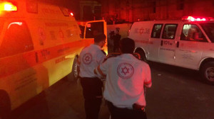 The scene of the Jaffa-Tel Aviv terror attack on Tuesday evening. Photo: American Friends of Magen David Adom.