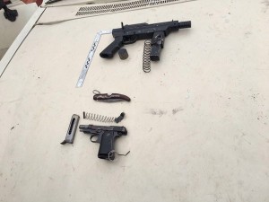 The weapons used by terrorists behind Monday's vehicular attacks. Photo: IDF Spokesperson.