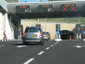 Egged bus number 101 crashed into a wall inside the Carmel Tunnels roadway, pictured. Photo: WIkimedia Commons.