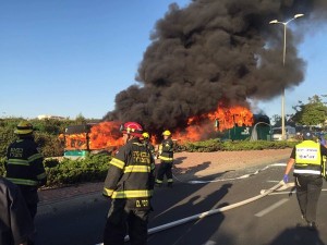 The scene of Monday's bus bombing in Jerusalem. Photo: Israeli Ministry of Foreign Affairs/Twitter.