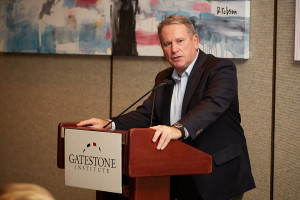 Col. Richard Kemp, addressing the Gatestone Institute. Photo: Raymond Hamlin.