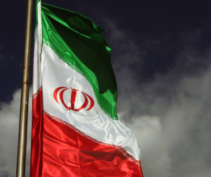 The Iranian flag. Iran jailed four journalists on security charges. Photo: Wikipedia.