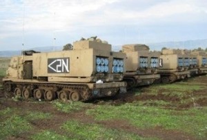 The new Israel Defense Forces "Romach" guided artillery rockets within the IDF Artillery Corps's Multiple-Launch Rocket Systems. Photo: IDF GOC Army Headquarters.
