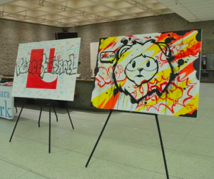 Canvasses by Artists 4 Israel at York University. Photo: Facebook