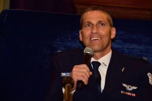 IAF Brig. Gen. Yaron Rosen speaking at the Israel Air Force Foundation forum. Photo: IAF Foundation.