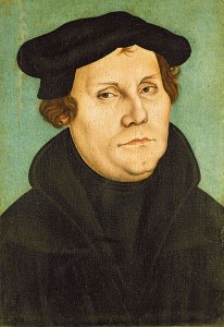 "Portrait of Martin Luther" by Lucas Müller from 1528. Photo: Wikimedia Commons. 