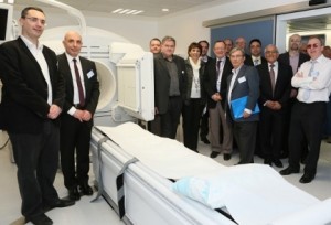 The first-of-its-kind nuclear imaging machine is unveiled at Haifa's Rambam Hospital. Photo: Rambam Hospital.