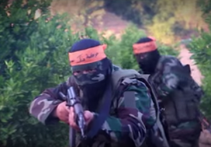 Scene from an al-Sabireen propaganda video. Photo: Screenshot.