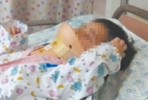 Three-year-old Gazan boy Sliman recovers from surgery at Jerusalem's Hadassah Medical Center. Photo: Hadassah Medical Center.