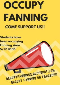 The Occupy Fanning poster. Photo: Facebook.