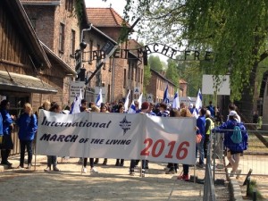 The start of the 2016 March of the Living from Auschwitz to Birkenau. Photo: Jacob Kamaras. 