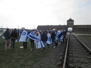 Students at the Alexander Muss High School in Israel visit Auschwitz. Photo: Courtesy Jewish National Fund.