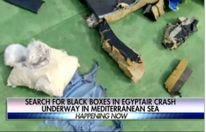 Debris from the EgyptAir crash. Photo: Fox News/screenshot.