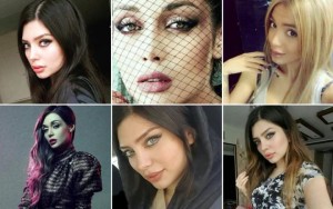 Some of the Iranian models arrested for immodesty. Photo: Twitter composite.