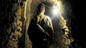 One of the ostensible Hezbollah terror tunnels flaunted by Al-Safir last year. Photo: Al-Safir.
