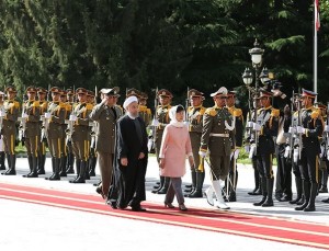South Korea's President Park Geun-hye, right, met with Iran's President Hassan Rouhani in Tehran recently. Photo: The Iranian Embassy in Malaysia.