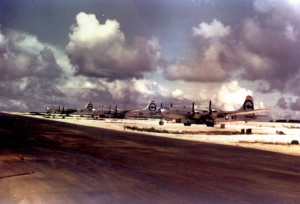 509th Composite Group aircraft immediately before their bombing mission of Hiroshima. Photo: Wikipedia.