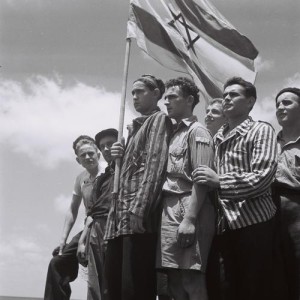 Survivors of the Buchenwald concentration camp arrive in Israel in 1945. New data shows that almost a third of the Holocaust survivors living in Israel are living in poverty. Photo: Wikimedia Commons.