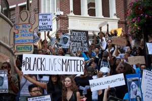 Black Lives Matter protesters on  July  17, 2013 in Beverly Hills, California. Photo by Jose Lopez, from Black Lives Matter website.