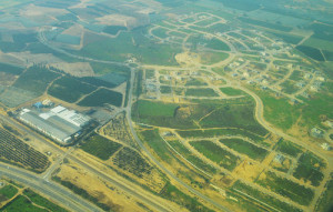 An aerial view of Israel's Hof Ashkelon Regional Council, which absorbed almost half of Gaza's evacuated Jewish population. Photo: Amos Meron via Wikimedia Commons.