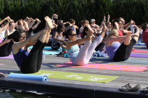 Group yoga. Photo: Wikipedia.