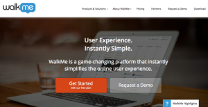 The WalkMe website. The American-Israeli high tech start-up simplifies the online user experience. Photo: WalkMe.com screenshot.
