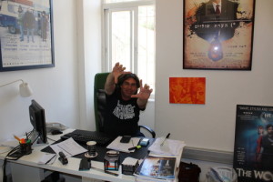 Yoram Honig, director of the Jerusalem Film and Television Fund, at his office in Jerusalem's Talbiya neighborhood. Photo: Eitan Arom.