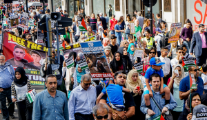 Participants of the IHRC Al-Quds Day march in London. Photo: IHRC. 