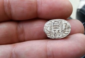 The newly discovered 3,300-year-old Egyptian amulet. Photo: Israel Antiquities Authority.
