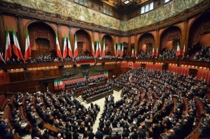 Italy's Chamber of Deputies. Italy's parliament approved a bill that would criminalize the spreading of Holocaust-denial propaganda. Photo: Wikimedia Commons.