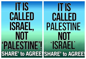 Facebook removed the post on the left, citing a violation of its community standards, but not the posting on the right. Photo; Dov Lipman. 