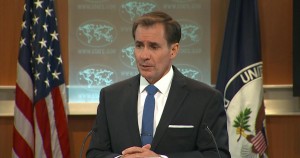 State Department spokesman John Kirby in a press briefing. Photo: Screenshot.