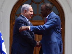 Israeli Prime Minister Benjamin Netanyahu with Kenyan President Uhuru Kenyatta. Photo: Facebook.