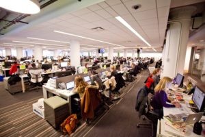 The New York newsroom of the Huffington Post. Photo: Wikipedia.