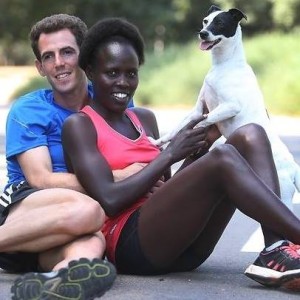 Israeli marathoner Lonah Chemtai with her husband and coach Dan Salpeter. Chemtai is expected to compete for Israel at the Olympics Games. Photo: Facebook. 
