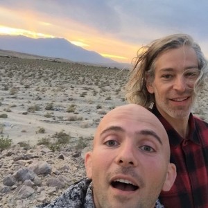 Rapper Kosha Dillz and reggae singer Matisyahu on the set of their music video "Dodging Bullets." The music video for the track premiered on Tuesday. Photo: Koshadillzworld.com.