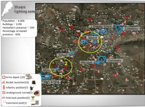 The aerial photograph presented to the Security Council. Photo: IDF.