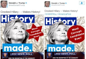 Trump's anti-Hillary Clinton graphic. 