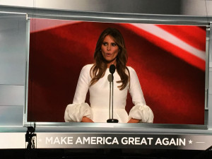 Melania Trump gave a speech Monday night at the Republican National Convention. Photo: Shmuley Boteach.