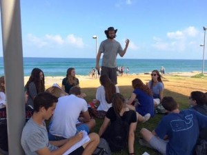 International students on a field trip taking part in the Jewish National Fund's Alexander Muss High School program in Israel. Photo: Jewish National Fund. 