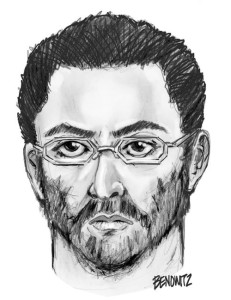 The sketch of the man suspected of shooting Imam Maulama Akonjee and his assistant Thara Uddin on Sunday. AJC condemned the “cold-blooded dual murder.” Photo: NYPD.