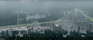 Flooding in Baton Rouge, LA. Chabad started a donation fund to help victims of the flooding. Photo: NOLA via screenshot from YouTube.